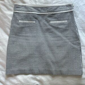 Classic Blue and White Striped Women's Skirt